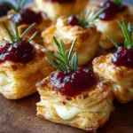 Blätterteig-Häppchen mit Camembert