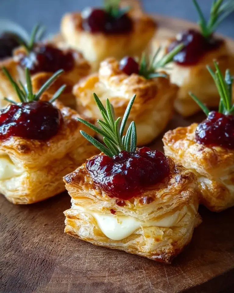 Blätterteig-Häppchen mit Camembert