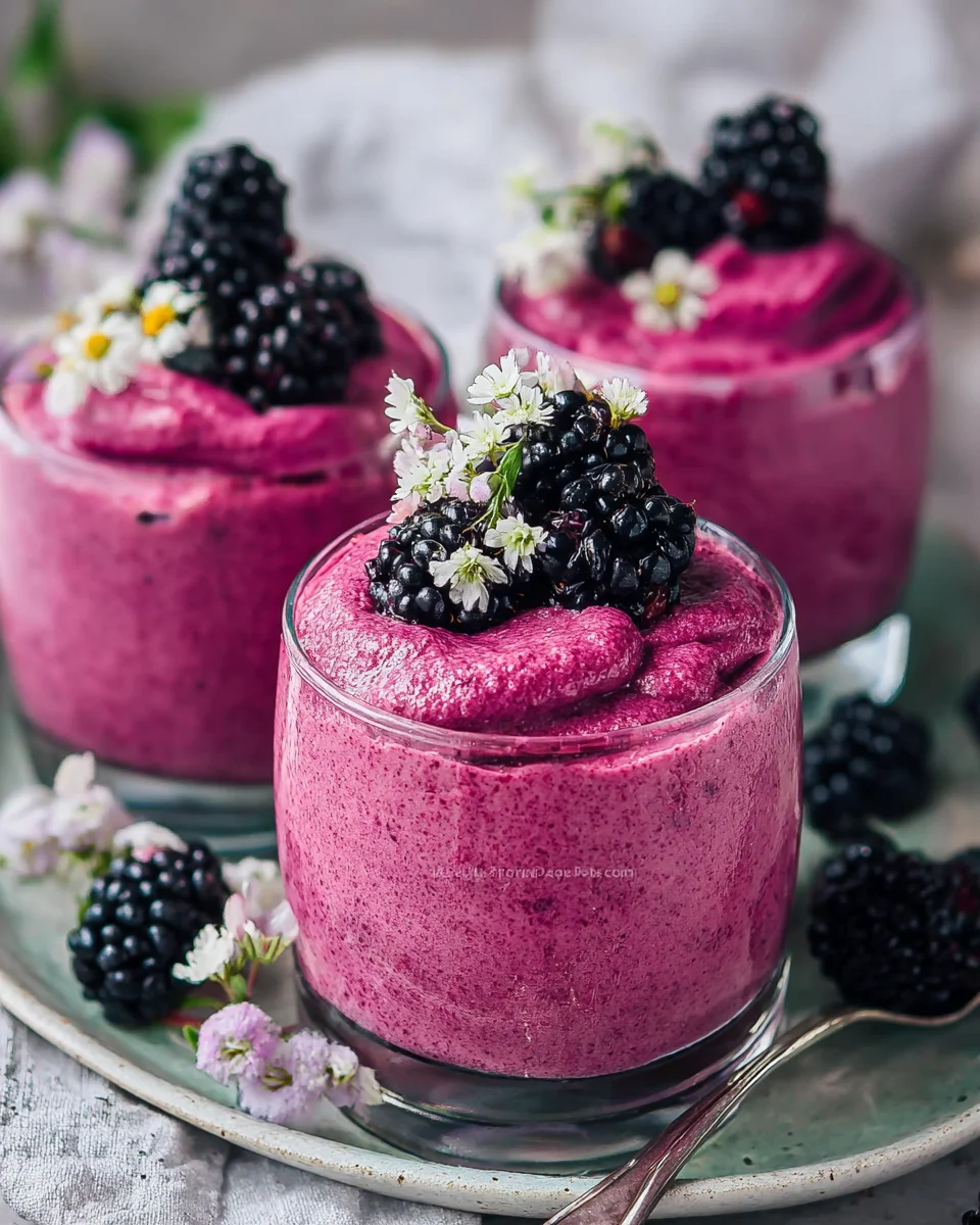 Brombeer-Mousse Dessert (einfach, kalorienarm, vegan) image 2