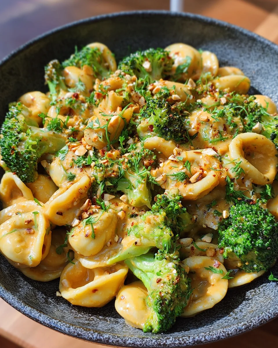 Cremige Erdnuss Brokkoli Orecchiette Pasta image 2