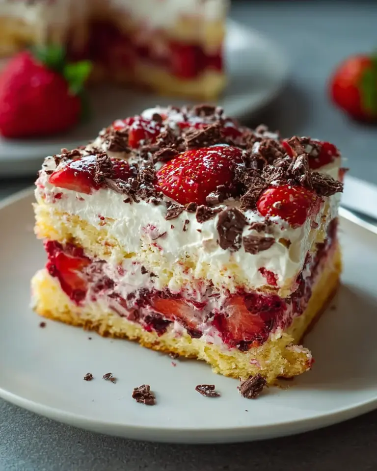 Erdbeere Stracciatella Kuchen