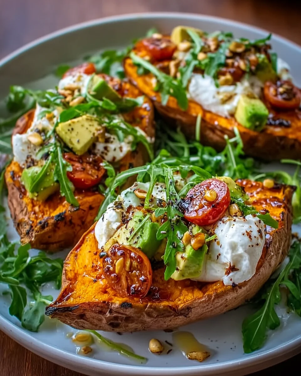 Gefüllte Süßkartoffeln mit Burrata image 2