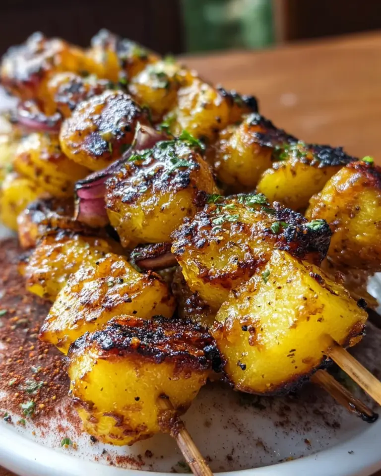 Gegrillte Honig-Senf Kartoffelspieße
