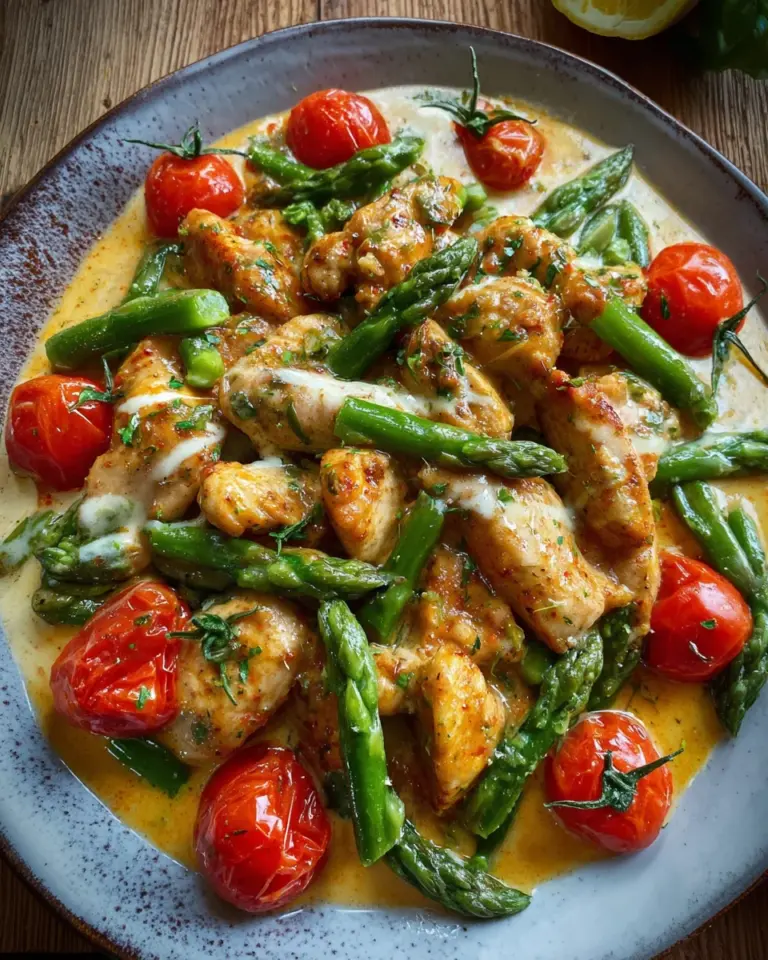 Hähnchen mit Spargel (schnelles Pfannenrezept)