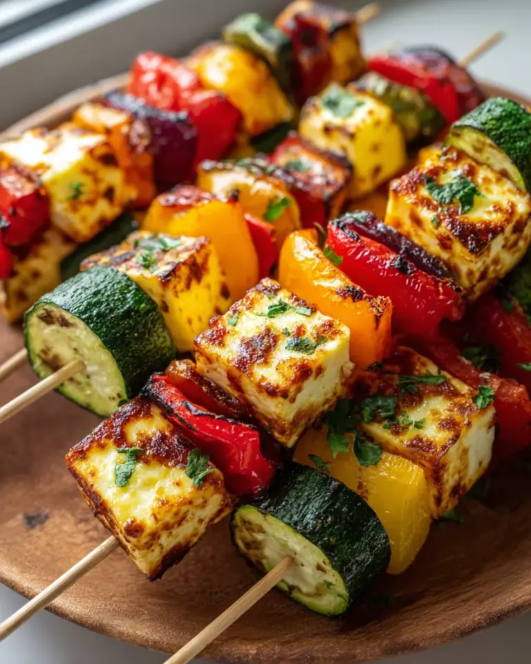 Halloumi Gemüse Spieße vom Grill: Dein vegetarischer Hit!