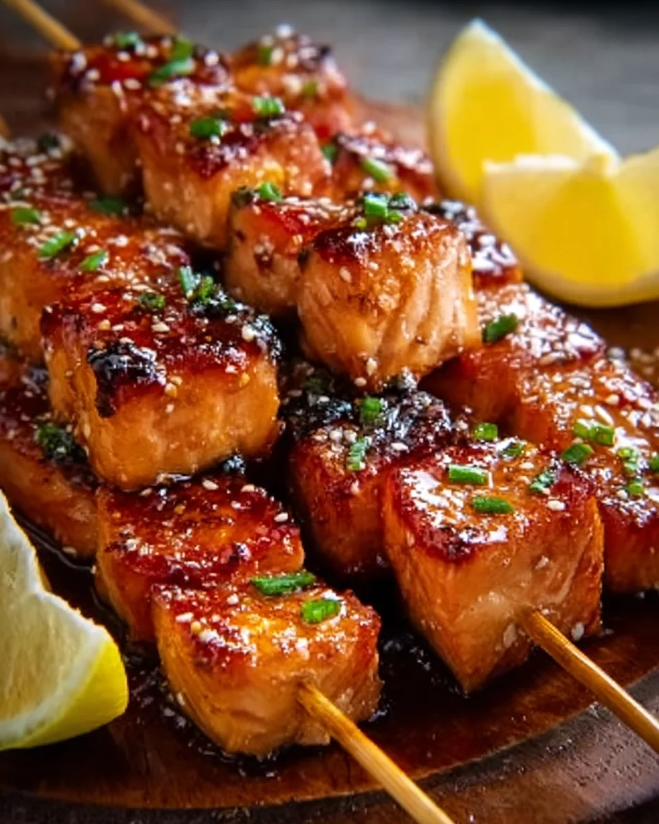 Honig-Glasierte Lachs-Spieße image 2
