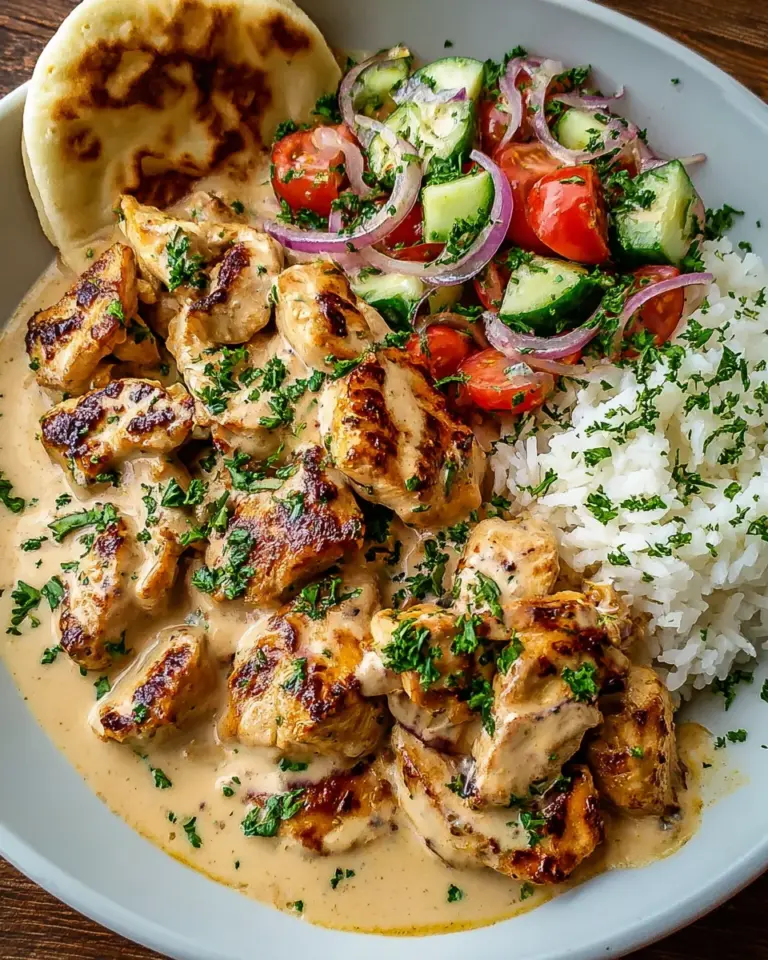 Einfaches Hähnchen-Gyros in cremiger Sauerrahmsauce: Ein Unglaubliches Ultimatives Rezept