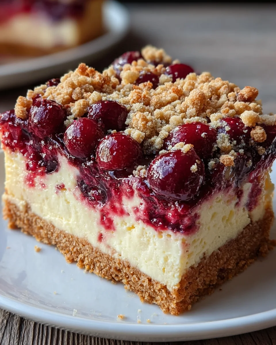 Käsekuchen mit Kirschen und Streuseln image 2