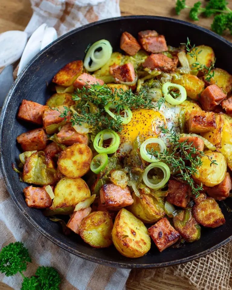 Kartoffel-Leberkäse-Pfanne