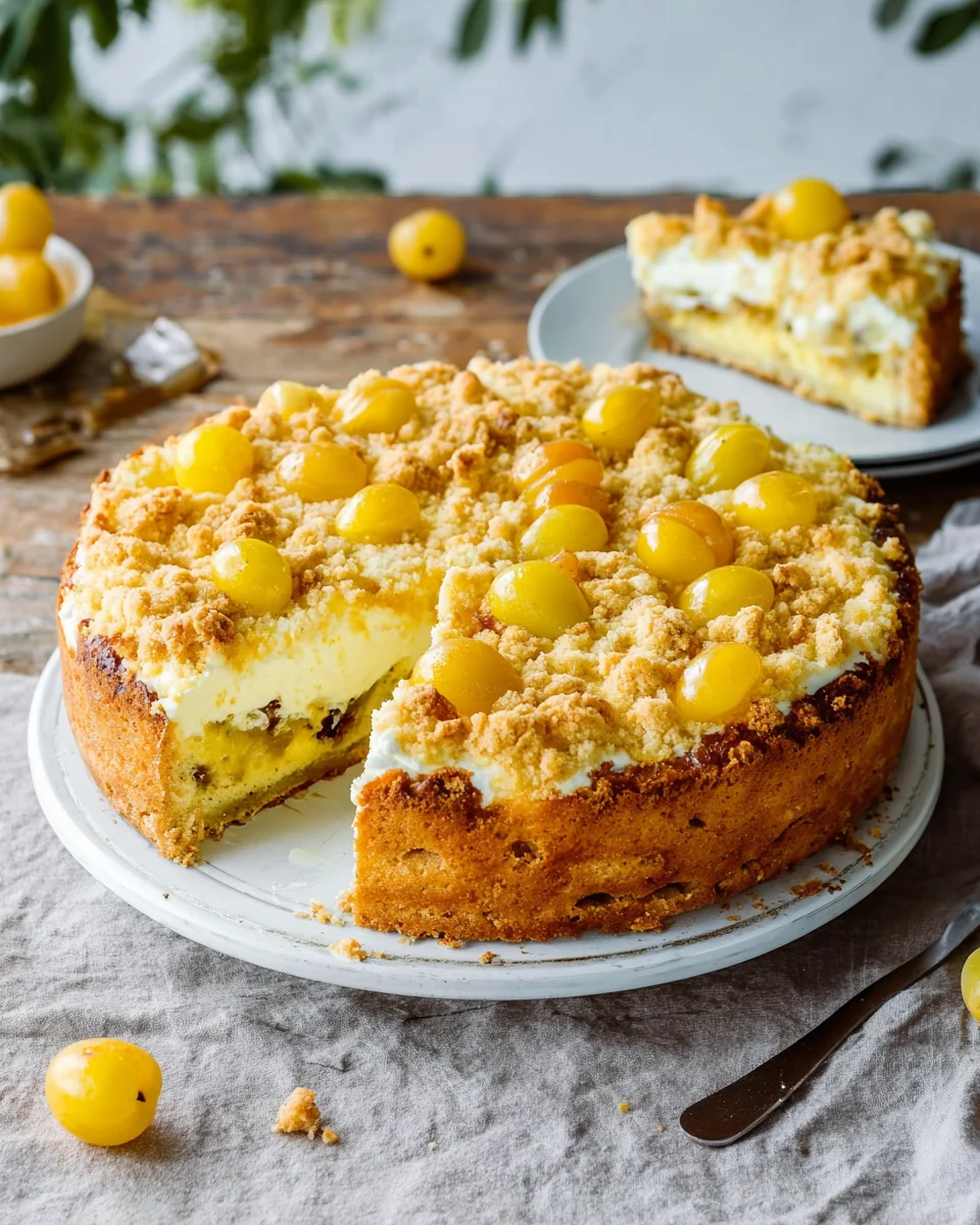 Mirabellenkuchen mit Schmand und Streusel image 2