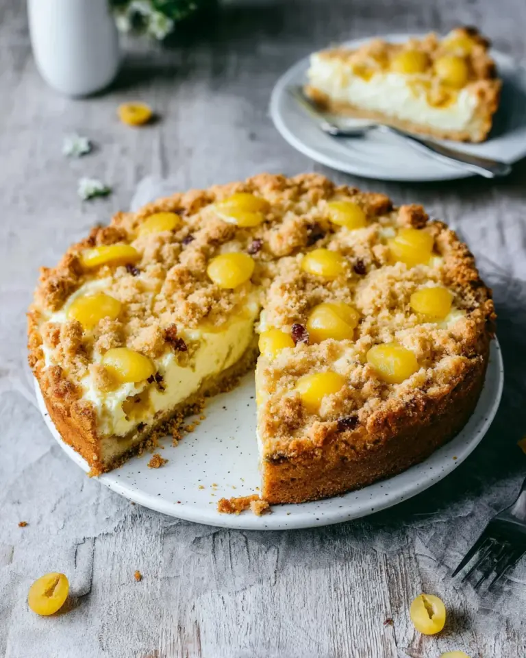 Mirabellenkuchen mit Schmand und Streusel