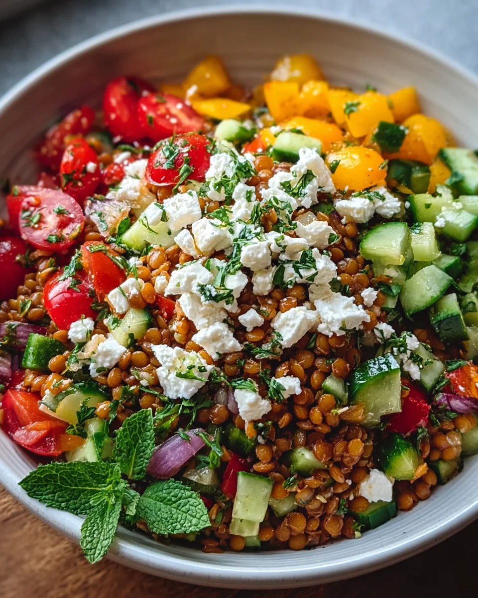 Orientalischer Rote Linsensalat mit Feta – Gesund & Lecker! image 2