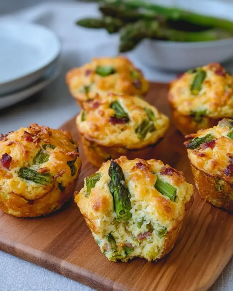 Spargelmuffins mit putenschinkenwürfel