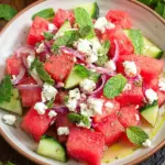 Wassermelonen-Feta-Salat mit Minze