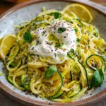 Zitronen Zucchini Pasta mit Burrata