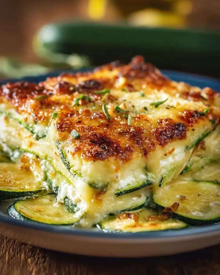 Zucchini Auflauf mit Hüttenkäse einfach und gesund