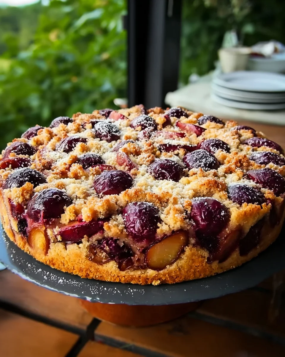 Zwetschgenkuchen mit Zimtstreuseln in 5 Minuten zubereitet! image 2