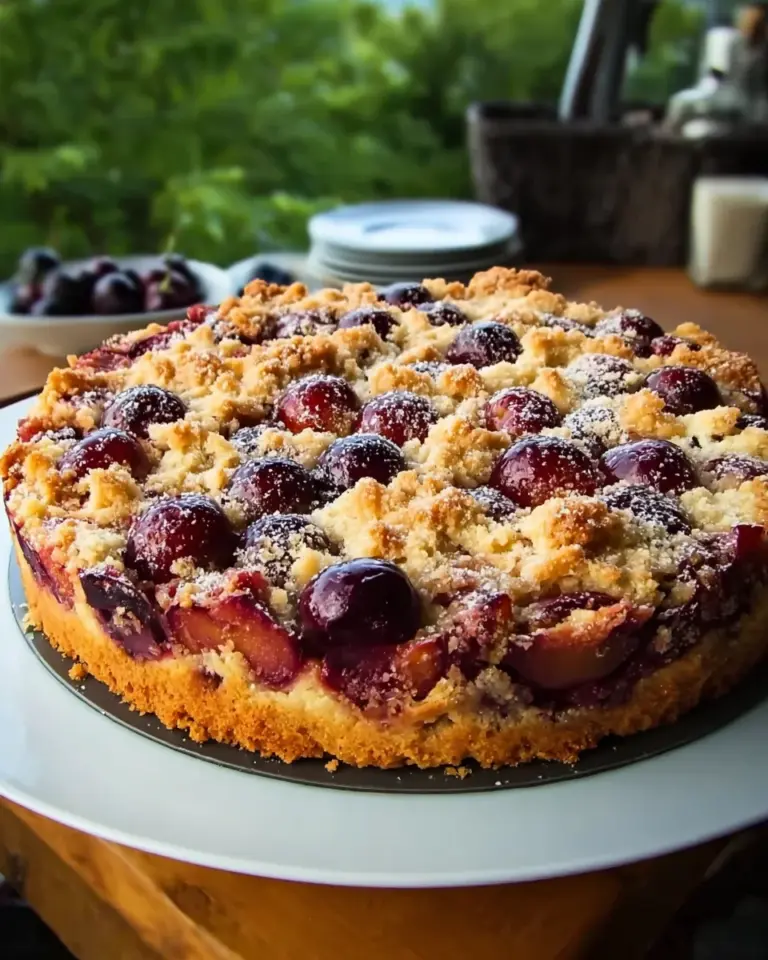 Zwetschgenkuchen mit Zimtstreuseln in 5 Minuten zubereitet!